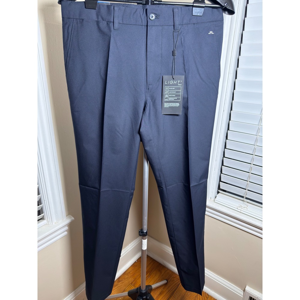 J.Lindeberg Elof Tight Fit Light Poly Golf Pants Navy Blue Mens 32x32 NWT